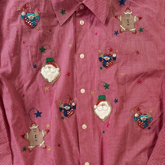 Karen Scott red and white Christmas 1X - Picture 3 of 4